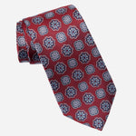 Red Floral Handmade Italian Silk Tie