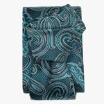 Turquoise Woven Paisley Italian Silk Tie
