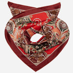 Women's Red Silk Square Scarf