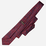 Red and Navy Paisley Italian Silk Tie