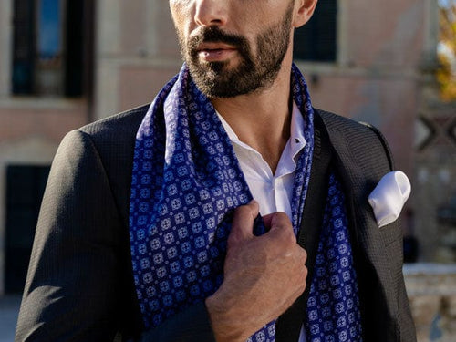Luxury Italian silk scarf for men