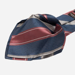 Italian Designer Navy and Burgundy Tie