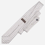 Grey Polka Dot Italian Handmade Silk Tie