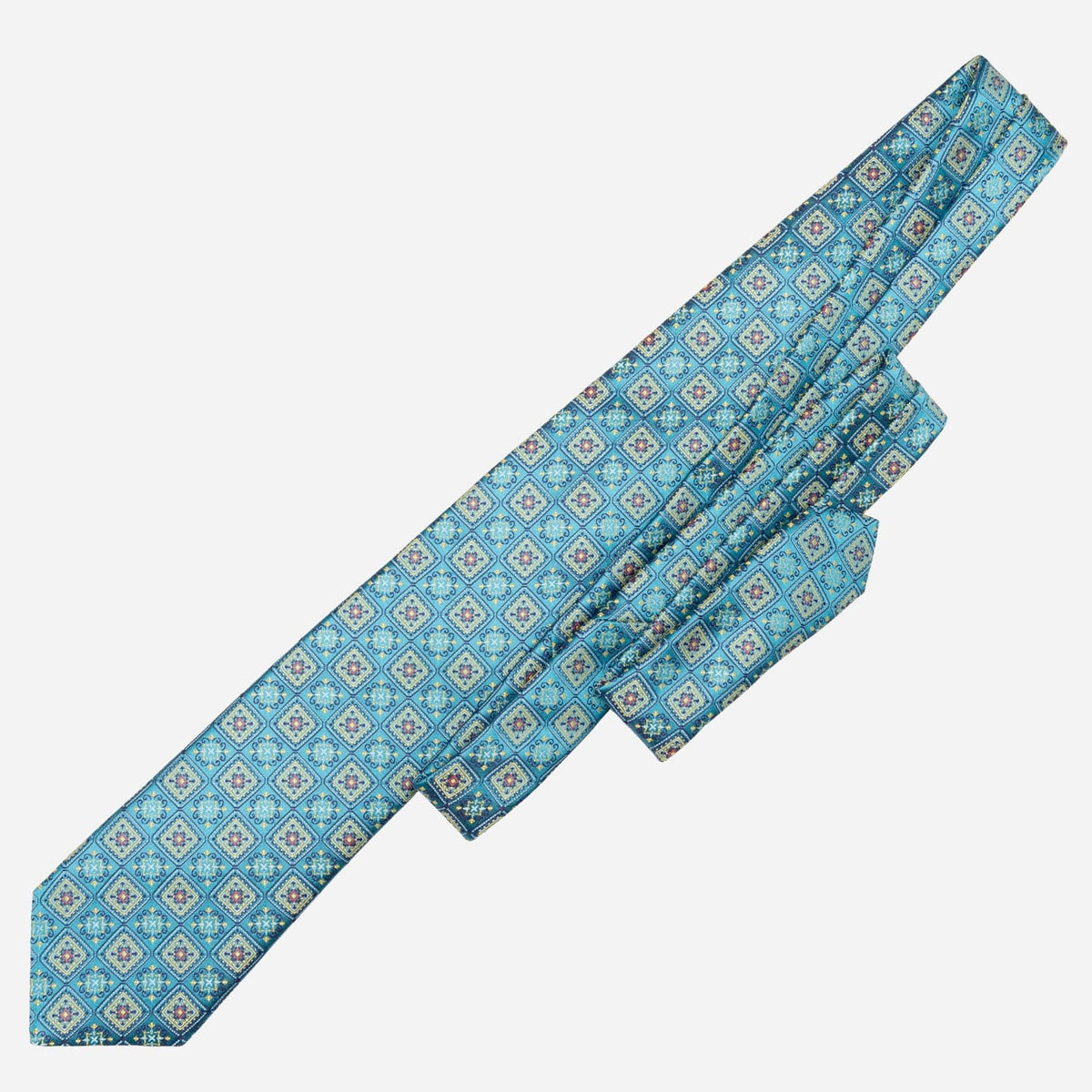 Designer Vintage Turquoise Silk Necktie