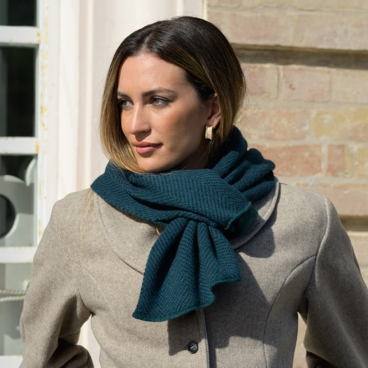 Green Cashmere Neck Warmer