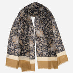 Tan Italian Designer Wool Scarf