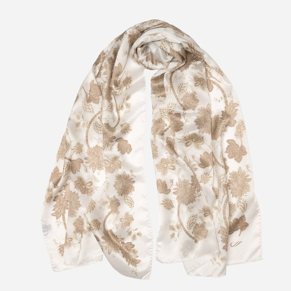Large 100% Silk Satin Shawl/Scarf - Soft & Silky Wrap In Ivory, White, Silver, Navy, Black