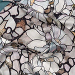 Womens Long Silk Scarf Petrol Blue
