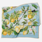 Sky Blue Italian Silk Square Scarf