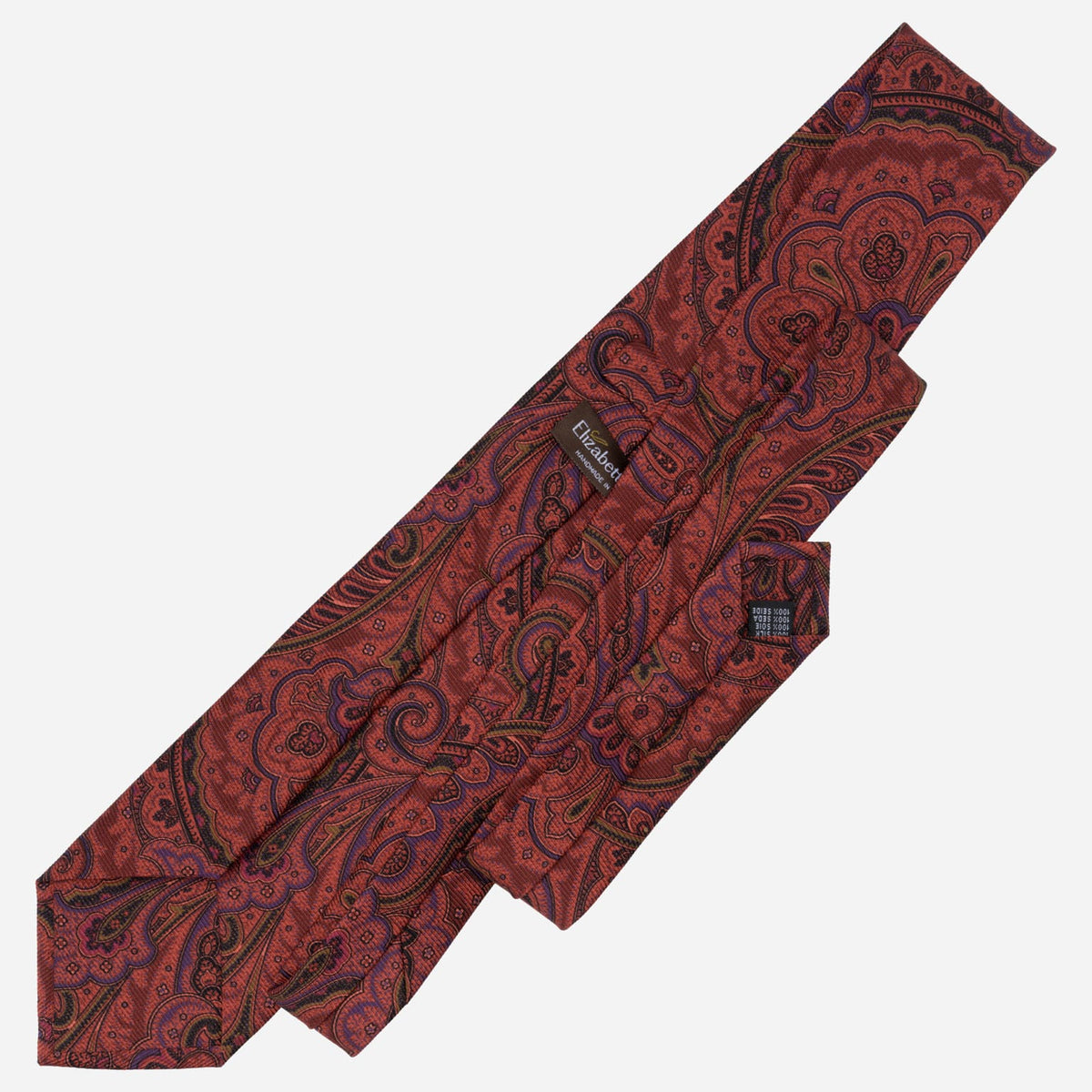 Tuscan Red Paisley Italian Silk Tie
