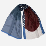 Italian Designer Blue Modal Twill Scarf