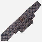 Handmade Navy and Copper Rose Silk Tie