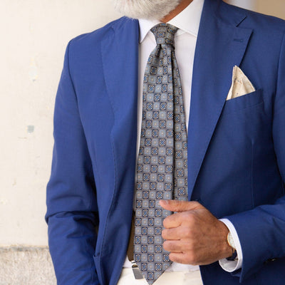 Men's luxury silk necktie made in Italy