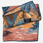 Italian Designer Peach Silk Pocket Square