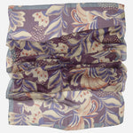 Designer Italian Silk Scarf - Purple