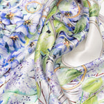 Purple Garden Design Italian Silk Square Scarf