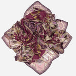 Raspberry Floral Silk Large Shawl Wrap