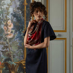 Women's luxury designer handmade Italian silk scarf