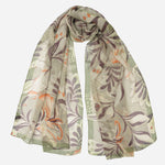 Designer Italian Silk Scarf - Sage Green