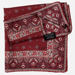 Italian Dark Red Silk Pocket Square