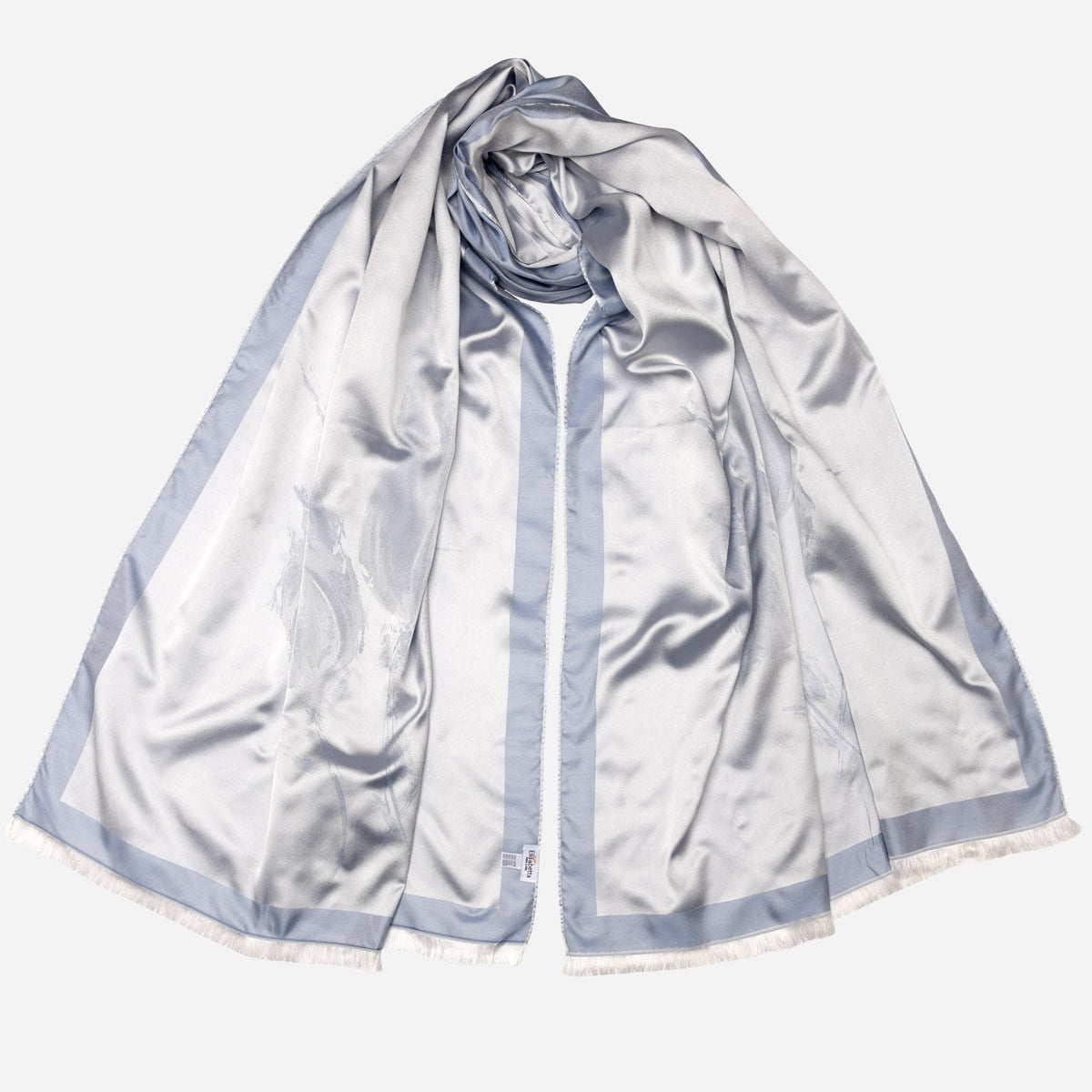 Sky Blue Silk Evening Shawl