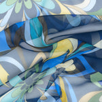 Women's Blue Italian Long Silk Scarf