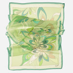 Women's Green Italian Long Silk Scarf