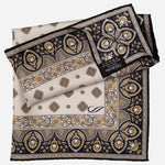 Light Grey Silk Pocket Square from Italy