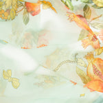 Women's Aqua Italian Long Silk Scarf