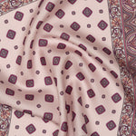 Italian Designer Pink Silk Pocket Square