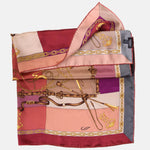 Italian Silk Satin Equestrian Scarf - Rose