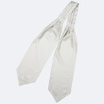 Silver Italian Silk Ascot Tie