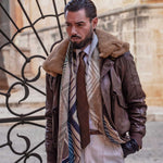 Soft patterned Italian wool scarf