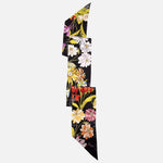 Black Floral Italian Silk Bandeau