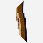 Indigo and Orange Skinny Silk Scarf