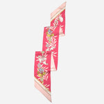 Pink Floral Italian Silk Bandeau