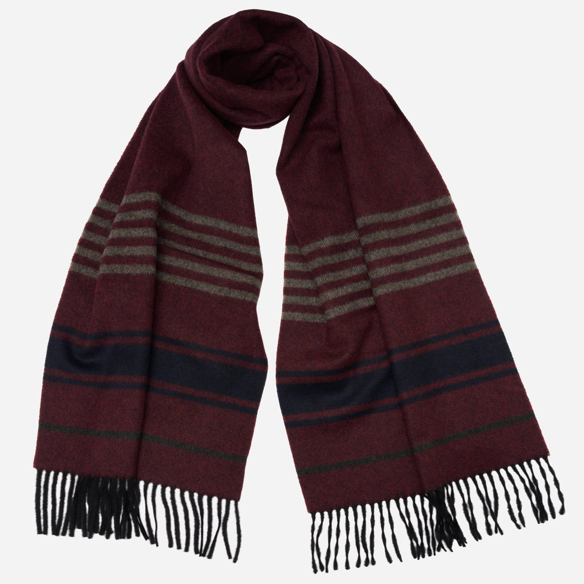 Burgundy Italian Wool Cashmere Scarf