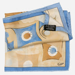Yellow & Blue Silk Italian Pocket Square