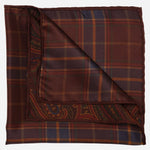 Double Sided Silk Pocket Square Burgundy