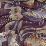 Designer Italian Silk Scarf - Purple