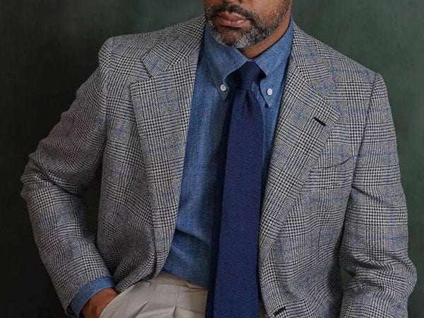 blue grenadine tie