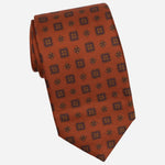 Rust Madder Silk Designer Italian Tie