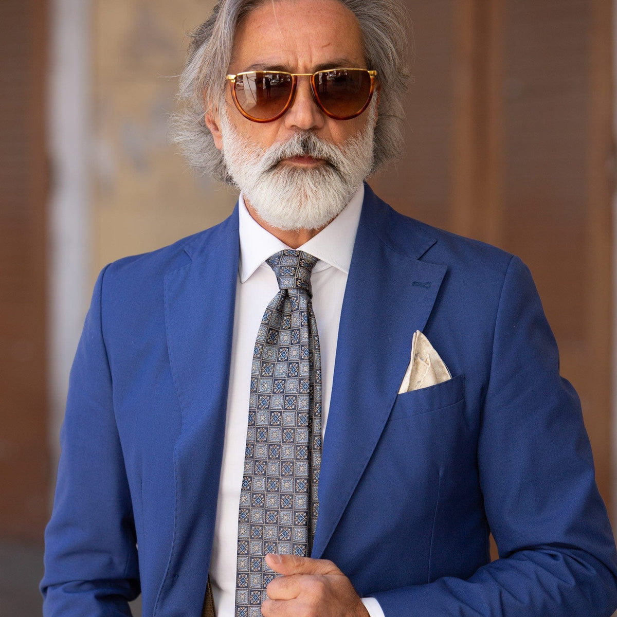 Men's luxury silk necktie made in Italy