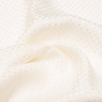 Hand Rolled Luxury White Silk Pocket Square