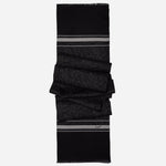 Italian Designer Men's Black Silk Scarf