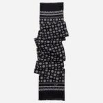 Mens Black Italian Tuxedo Silk Scarf