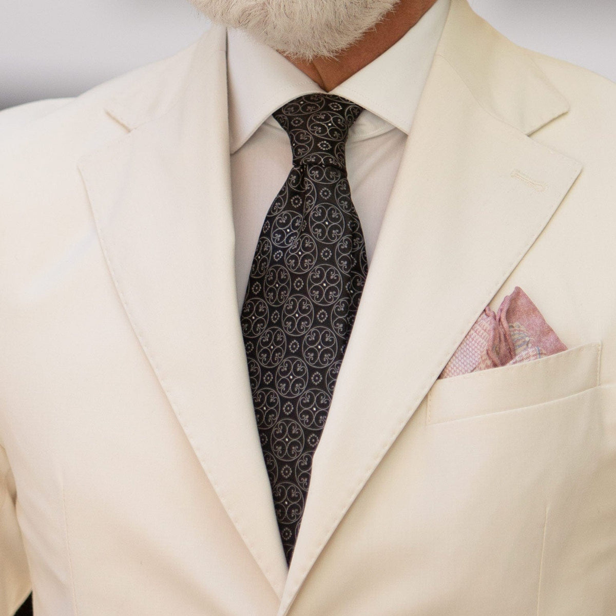 Best luxury black silk handmade necktie for men