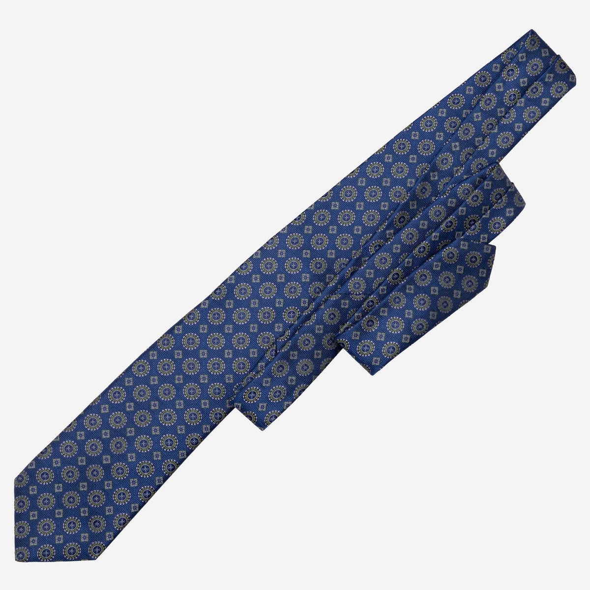 Luxury Blue Handmade Italian Silk Tie