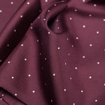 Mens Burgundy Polka Dot Silk Scarf - Italian