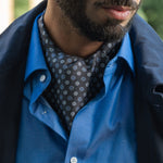 Charcoal Grey Silk Ascot Tie